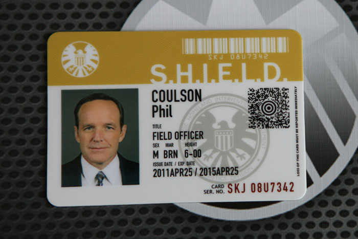 《神盾局特工》s.h.i.e.l.d.金属徽章卡包 真皮证件夹 个性定制款